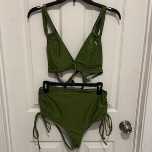 Olive Green Bikini Set